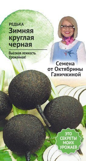Редька Зимняя круглая черная 1 г фото в интернет-магазине "Сортовые семена"