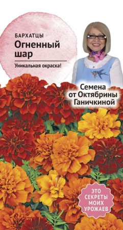 Бархатцы Огненный шар 10 шт фото в интернет-магазине "Сортовые семена"