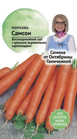 Морковь Самсон 0,3 г фото в интернет-магазине "Сортовые семена"