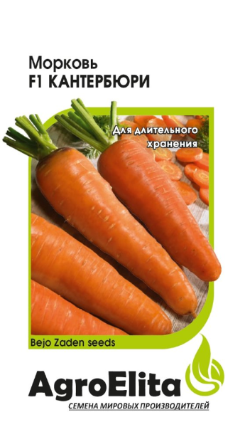 Морковь Кантербюри F1 0,3 г (Бейо) Н20 А/э фото в интернет-магазине "Сортовые семена"
