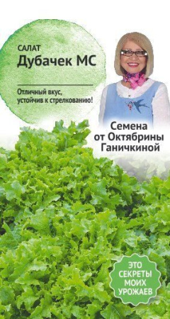 Салат Дубачек МС 1 г фото в интернет-магазине "Сортовые семена"