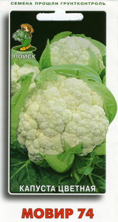 Капуста цветная Мовир 74 фото в интернет-магазине "Сортовые семена"