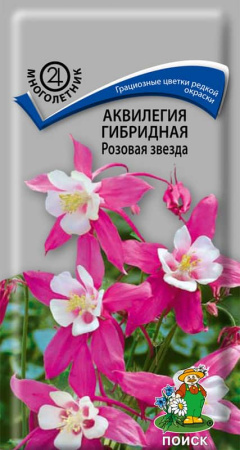 Аквилегия гибридная Розовая звезда (ЦП) 0,05 фото в интернет-магазине "Сортовые семена"