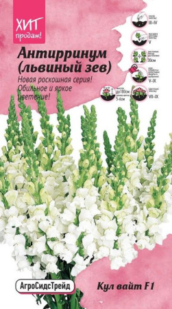 Антиринум Кул Вайт 10 шт АСТ фото в интернет-магазине "Сортовые семена"