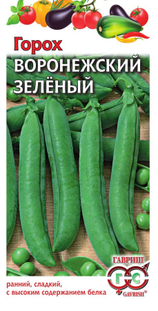 Горох Воронежский зеленый 10 г фото в интернет-магазине "Сортовые семена"