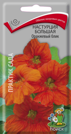 Настурция большая Оранжевый блик (ЦП) 1 фото в интернет-магазине "Сортовые семена"