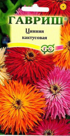 Цинния Кактусовая, смесь 0,5 г фото в интернет-магазине "Сортовые семена"