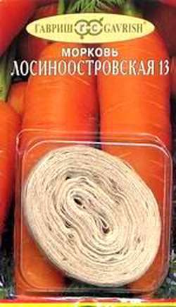 Морковь на ленте Лосиноостровская 13  8 м фото в интернет-магазине "Сортовые семена"