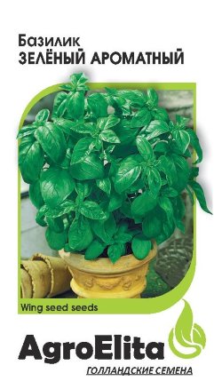 Базилик Зеленый ароматный 0,2 г А/э фото в интернет-магазине "Сортовые семена"