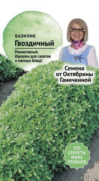 Базилик Гвоздичный 0,3 г АСТ фото в интернет-магазине "Сортовые семена"
