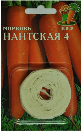 Морковь (Лента) Нантская 4 (ЦВ) 8м. фото в интернет-магазине "Сортовые семена"