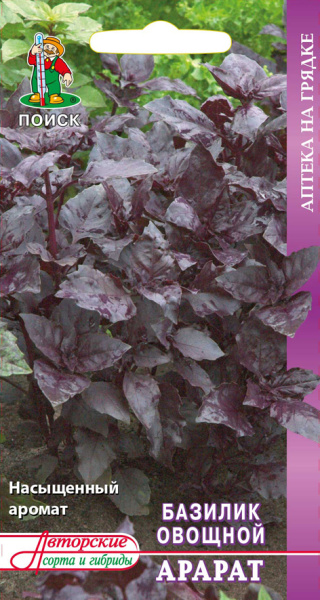 Базилик овощной Арарат (А) (фиолетовый) (ЦВ) 0,5гр. фото в интернет-магазине "Сортовые семена"