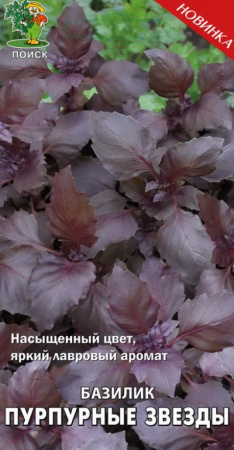 Базилик овощной Пурпурные звезды (А) (ЦВ) 0,1гр. фото в интернет-магазине "Сортовые семена"